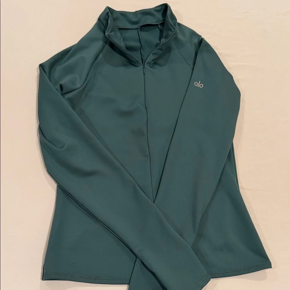 ALO size large dark green quarter zip. - Picture 1 of 3